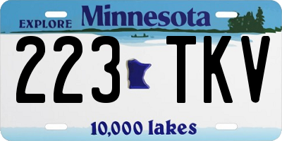 MN license plate 223TKV