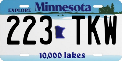 MN license plate 223TKW