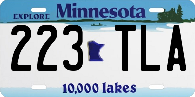 MN license plate 223TLA