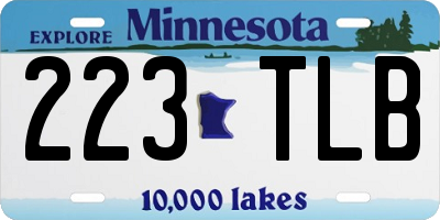 MN license plate 223TLB