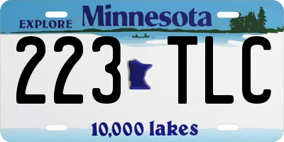 MN license plate 223TLC