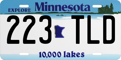MN license plate 223TLD