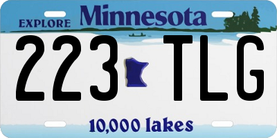 MN license plate 223TLG