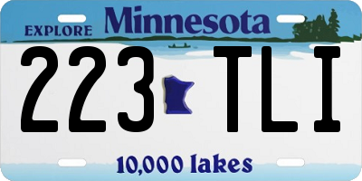 MN license plate 223TLI