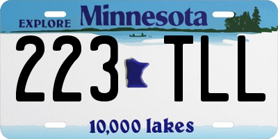 MN license plate 223TLL