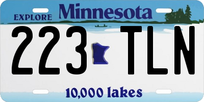 MN license plate 223TLN
