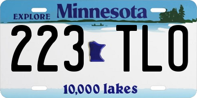 MN license plate 223TLO