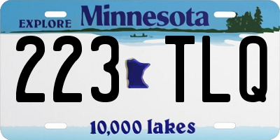 MN license plate 223TLQ