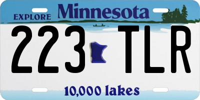 MN license plate 223TLR
