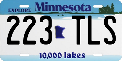 MN license plate 223TLS