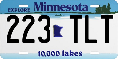 MN license plate 223TLT