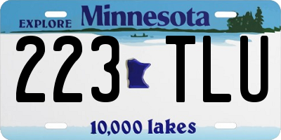 MN license plate 223TLU
