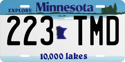 MN license plate 223TMD