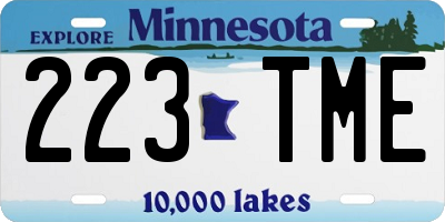 MN license plate 223TME