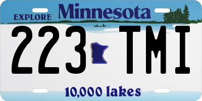 MN license plate 223TMI