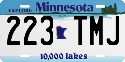 MN license plate 223TMJ