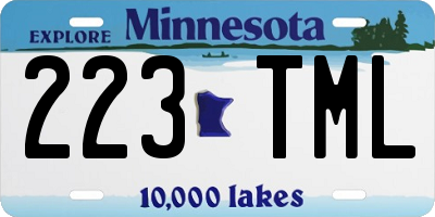 MN license plate 223TML