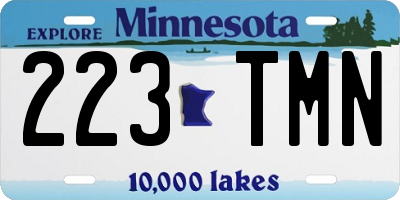 MN license plate 223TMN