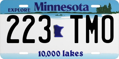 MN license plate 223TMO