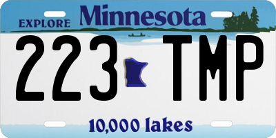 MN license plate 223TMP