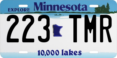 MN license plate 223TMR