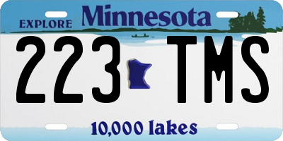 MN license plate 223TMS