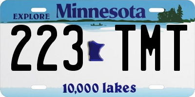 MN license plate 223TMT