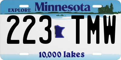 MN license plate 223TMW