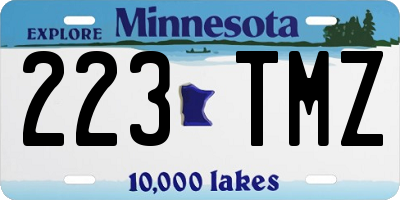MN license plate 223TMZ