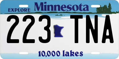 MN license plate 223TNA