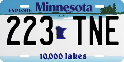MN license plate 223TNE