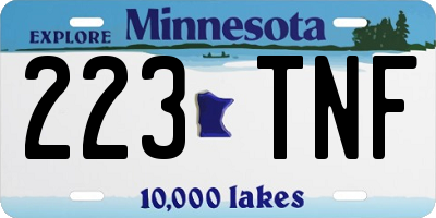MN license plate 223TNF