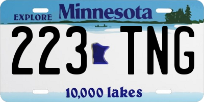 MN license plate 223TNG