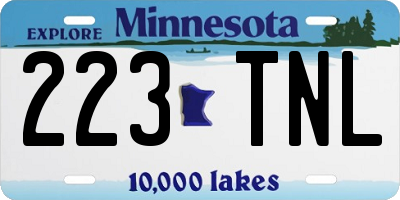 MN license plate 223TNL