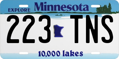 MN license plate 223TNS