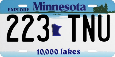 MN license plate 223TNU