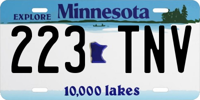 MN license plate 223TNV