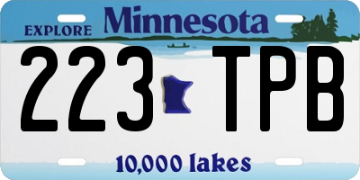 MN license plate 223TPB
