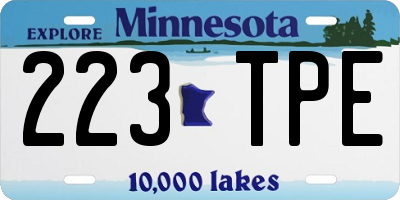 MN license plate 223TPE