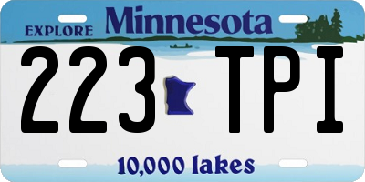 MN license plate 223TPI