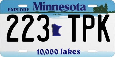 MN license plate 223TPK