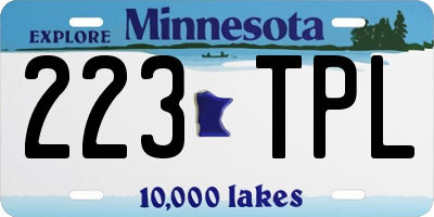 MN license plate 223TPL