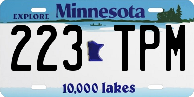 MN license plate 223TPM