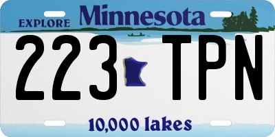MN license plate 223TPN