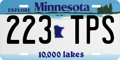 MN license plate 223TPS