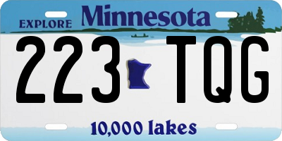 MN license plate 223TQG