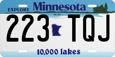MN license plate 223TQJ