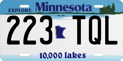 MN license plate 223TQL