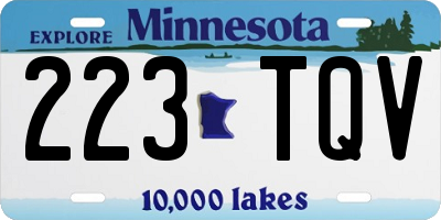 MN license plate 223TQV