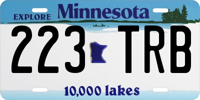 MN license plate 223TRB